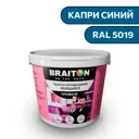 Водно-дисперсионная краска Braiton Премиум Моющаяся интерьерная 1кг цвет капри синий RAL 5019