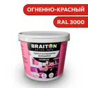 Водно-дисперсионная краска Braiton Премиум Моющаяся интерьерная 12кг цвет огненно-красный RAL 3000