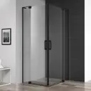 Душевой уголок Cezares Slider 421868 прямоугольный 90х110см черный профиль эффект стекла прозрачный