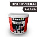 Водно-дисперсионная краска Braiton Премиум Сверхпрочная фасадная 4кг цвет серо-коричневый RAL 8019