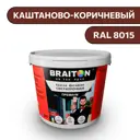 Водно-дисперсионная краска Braiton Премиум Сверхпрочная фасадная 4кг цвет каштаново-коричневый RAL 8015