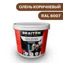 Водно-дисперсионная краска Braiton Премиум Сверхпрочная фасадная 12кг цвет олень коричневый RAL 8007