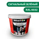 Водно-дисперсионная краска Braiton Премиум Сверхпрочная фасадная 2.5кг цвет сигнальный зелёный RAL 6032