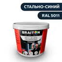 Водно-дисперсионная краска Braiton Премиум Сверхпрочная фасадная 12кг цвет стально-синий RAL 5011