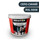 Водно-дисперсионная краска Braiton Премиум Сверхпрочная фасадная 12кг цвет серо-синий RAL 5008
