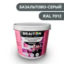 Водно-дисперсионная краска Braiton Премиум Моющаяся интерьерная 3кг цвет базальтово-серый RAL 7012