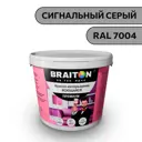 Водно-дисперсионная краска Braiton Премиум Моющаяся интерьерная 5кг цвет сигнальный серый RAL 7004