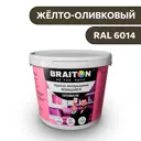 Водно-дисперсионная краска Braiton Премиум Моющаяся интерьерная 4кг цвет жёлто-оливковый RAL 6014