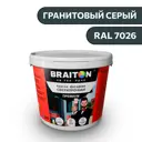 Водно-дисперсионная краска Braiton Премиум Сверхпрочная фасадная 1кг цвет гранитовый серый RAL 7026