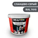 Водно-дисперсионная краска Braiton Премиум Сверхпрочная фасадная 14кг цвет сланцево-серый RAL 7015