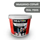 Водно-дисперсионная краска Braiton Премиум Сверхпрочная фасадная 7кг цвет мышино-серый RAL 7005