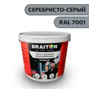 Водно-дисперсионная краска Braiton Премиум Сверхпрочная фасадная 7кг цвет серебристо-серый RAL 7001