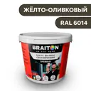 Водно-дисперсионная краска Braiton Премиум Сверхпрочная фасадная 12кг цвет жёлто-оливковый RAL 6014