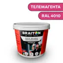 Водно-дисперсионная краска Braiton Премиум Сверхпрочная фасадная 4кг цвет телемагента RAL 4010