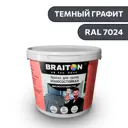 Водно-дисперсионная краска Braiton Износостойкая фасадная для полов 6кг цвет темный графит RAL 7024