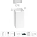 Раковина напольная отдельностоящая Wellsee Pure BY Wellsee 20220180R 40x40x85 см цвет белый