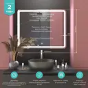 Зеркало MIXLINE Альдо 100x80 ШВ сенсорный выключатель светодиодная подсветка