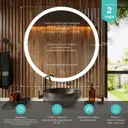 Зеркало MIXLINE Мия D80 сенсорный выключатель светодиодная подсветка