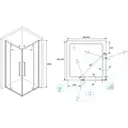 Душевой уголок Rgw Stilvoll 381458 квадратный 100х100см серебро профиль эффект стекла прозрачный