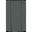 Душевой уголок Rgw Passage 581405 пятиугольный 80x80см черный профиль эффект стекла прозрачный