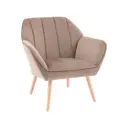 Кресло Stool group Руди 79x75x72 см велюр цвет мокко