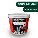 Водно-дисперсионная краска Braiton Премиум Сверхпрочная фасадная 6кг цвет зелёный мох RAL 6005