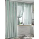 Комплект штор At home Базовая коллекция AT549067-240 на шторной ленте 240x150 см цвет зеленый
