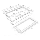 Мойка для кухни Paulmark PM707551 20x75 см глубина чаши 20 см нержавеющая сталь цвет серый металлик