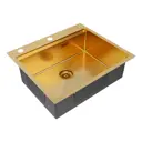 Мойка для кухни Paulmark PM705951 51x59 см глубина чаши 20 см нержавеющая сталь цвет золотой