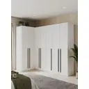 Шкаф распашной Принцесса мелания 3029/5 7 дверный 130x220x50 см ЛДСП цвет белый