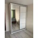 Шкаф-купе Клевер Атина с зеркалом 240x140х65 см 6 полок лдсп цвет белый