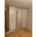 Шкаф-купе Клевер Атина с зеркалом 240x270х65 см 9 полок лдсп цвет белый