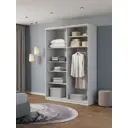 Шкаф-купе Клевер Атина 240x130х65 см 6 полок лдсп цвет белый