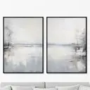 Набор картин Artnomore Landscape collection Winter lake 2024г. AR-777000427 75x105 см 2 шт