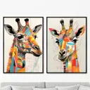 Набор картин Artnomore Giraffes 2024г. AR-777000949 75x105 см 2 шт