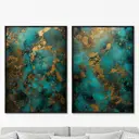 Набор картин Artnomore Malachite melancholy 2024г. AR-777000097 75x105 см 2 шт