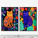 Набор картин Artnomore Kitties in flowers 2024г. AR-777000968 75x105 см 2 шт