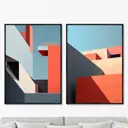 Набор картин Artnomore City morning geometry 2024г. AR-777000828 75x105 см 2 шт