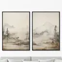 Набор картин Artnomore Landscape collection Mountain Mist 2024г. AR-777000355 75x105 см 2 шт