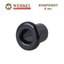 Втулка для вывода кабеля из стены Werkel W6421108 черный комплект 4 шт.