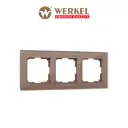 Рамка для розеток и выключателей Werkel Favorit латте 3 поста цвет латте