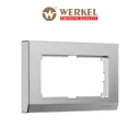 Рамка для двойной розетки Werkel W0081865 Stark 2 поста цвет серебряный матовый