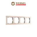 Рамка для розеток и выключателей Werkel Acrylic айвори 4 поста цвет айвори