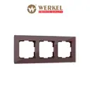 Рамка для розеток и выключателей Werkel Favorit 3 поста цвет мокко