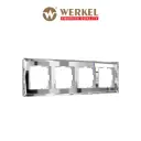 Рамка для розеток и выключателей Werkel Diamant 4 поста цвет зеркальный