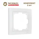 Рамка для розеток и выключателей Werkel Snabb 1 пост цвет белый 5 шт.