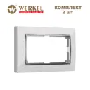 Рамка для двойной розетки Werkel Snabb 2 поста цвет белый 2 шт.