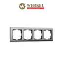 Рамка Werkel Серия отсутствует 4 поста цвет глянцевый никель