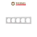 Рамка для розеток и выключателей Werkel Favorit 5 постов цвет дымчатый, стекло