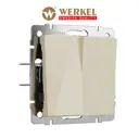 Выключатель проходной встраиваемый Werkel Встраиваемые механизмы W1122043 2 клавиши цвет айвори